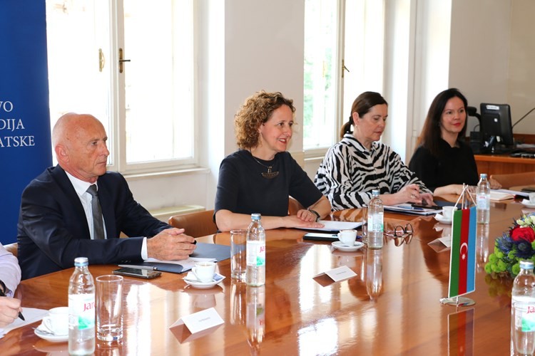 Mədəniyyət naziri Zaqrebdə xorvatiyalı həmkarı ilə görüşdü - FOTOLAR